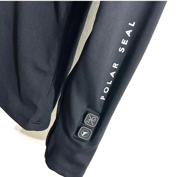 Black Fitted Long Sleeve Polo Top - Picture 3 of 12